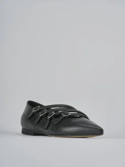 Ballerine tacco 1cm pelle nero