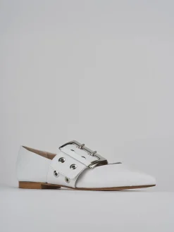 Ballerine tacco 1cm pelle bianco