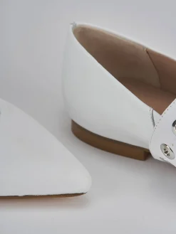 Ballerine tacco 1cm pelle bianco