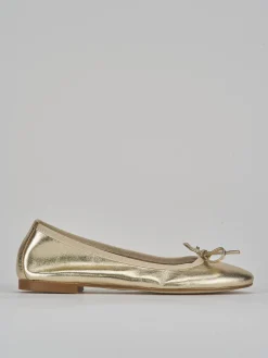 Ballerine tacco 1cm pelle oro