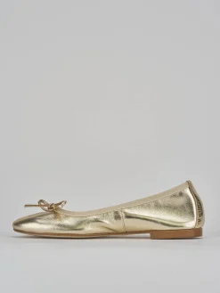 Ballerine tacco 1cm pelle oro