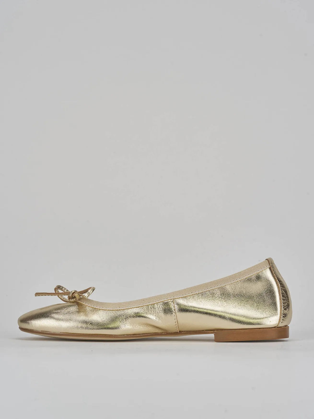 Ballerine tacco 1cm pelle oro