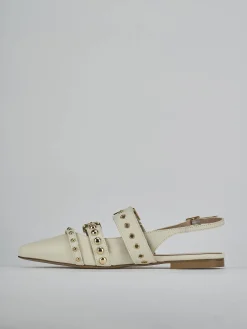 Ballerine tacco 1cm pelle beige