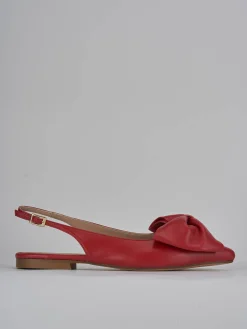 Ballerine tacco 1cm pelle rosso