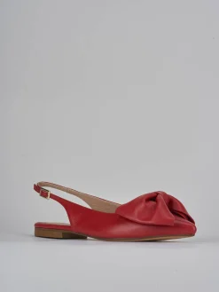 Ballerine tacco 1cm pelle rosso