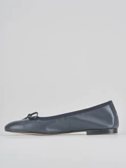 Ballerine tacco 1cm pelle blu
