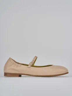 Ballerine tacco 1cm pelle rosa