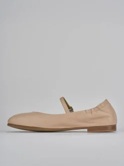 Ballerine tacco 1cm pelle rosa