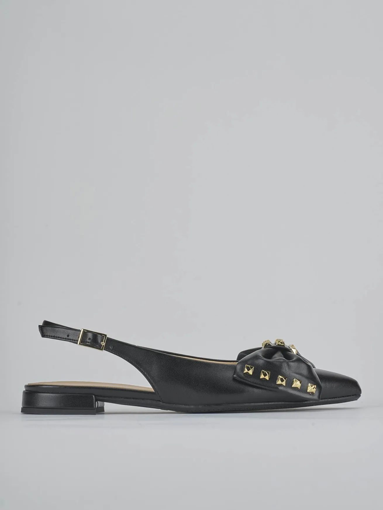 Ballerine tacco 2cm pelle nero