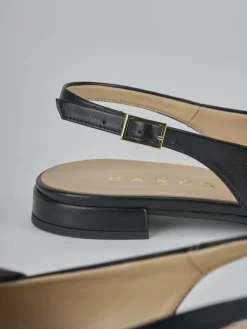 Ballerine tacco 2cm pelle nero