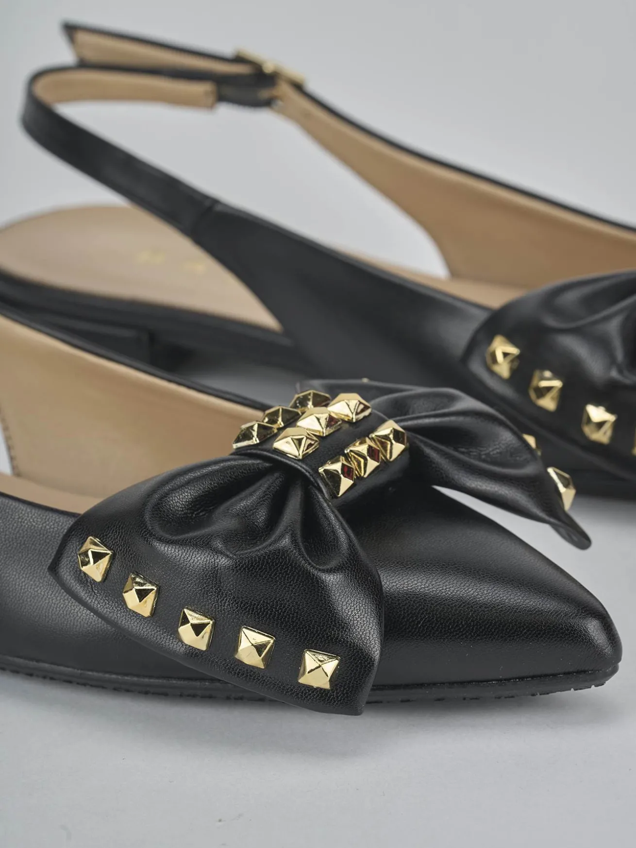 Ballerine tacco 2cm pelle nero