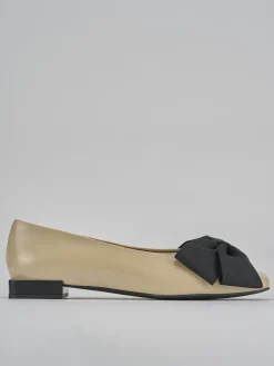 Ballerine tacco 1cm pelle beige