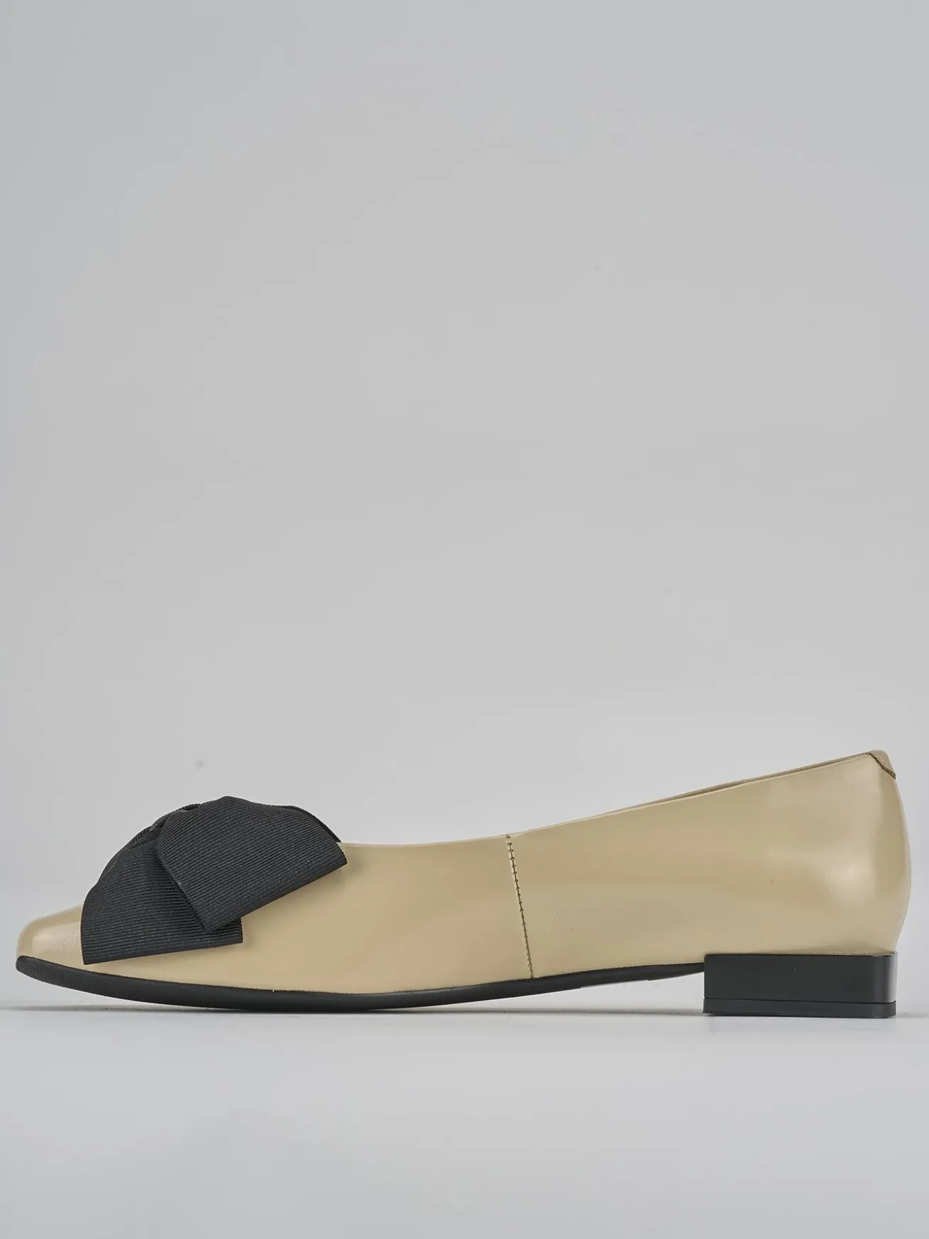 Ballerine tacco 1cm pelle beige