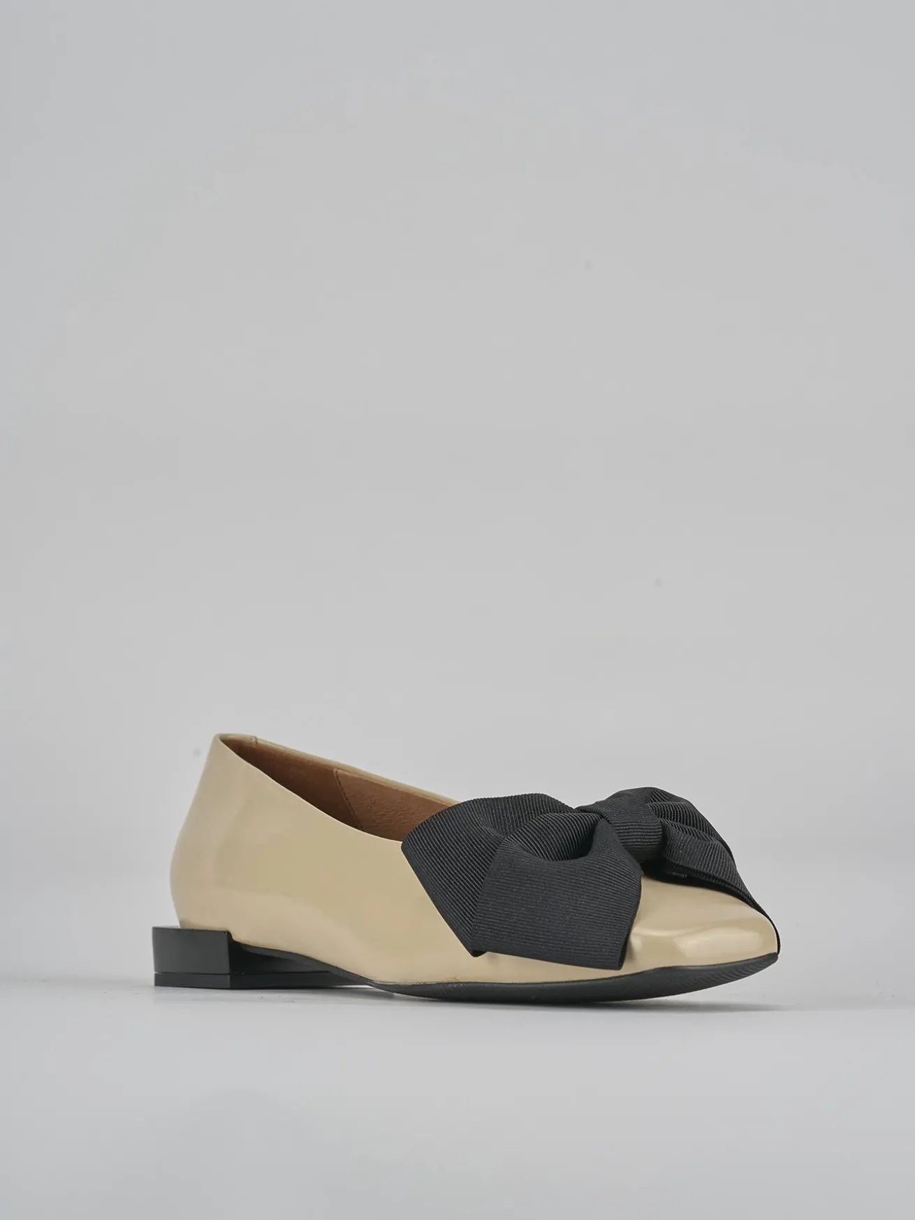 Ballerine tacco 1cm pelle beige