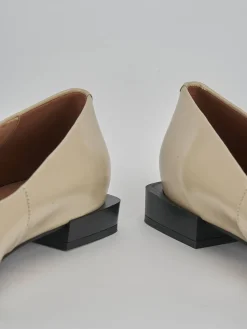 Ballerine tacco 1cm pelle beige