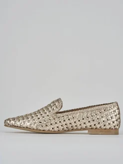 Ballerine tacco 1cm pelle oro