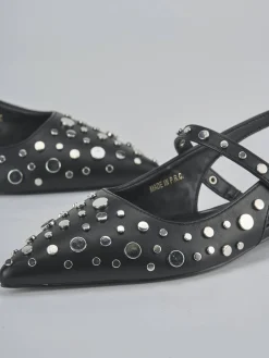 Ballerine tacco 1cm pelle nero