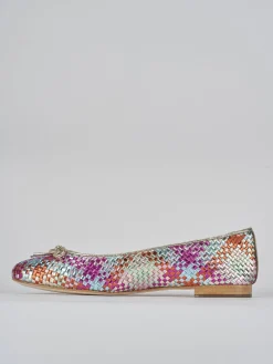 Ballerine tacco 1cm pelle multicolor
