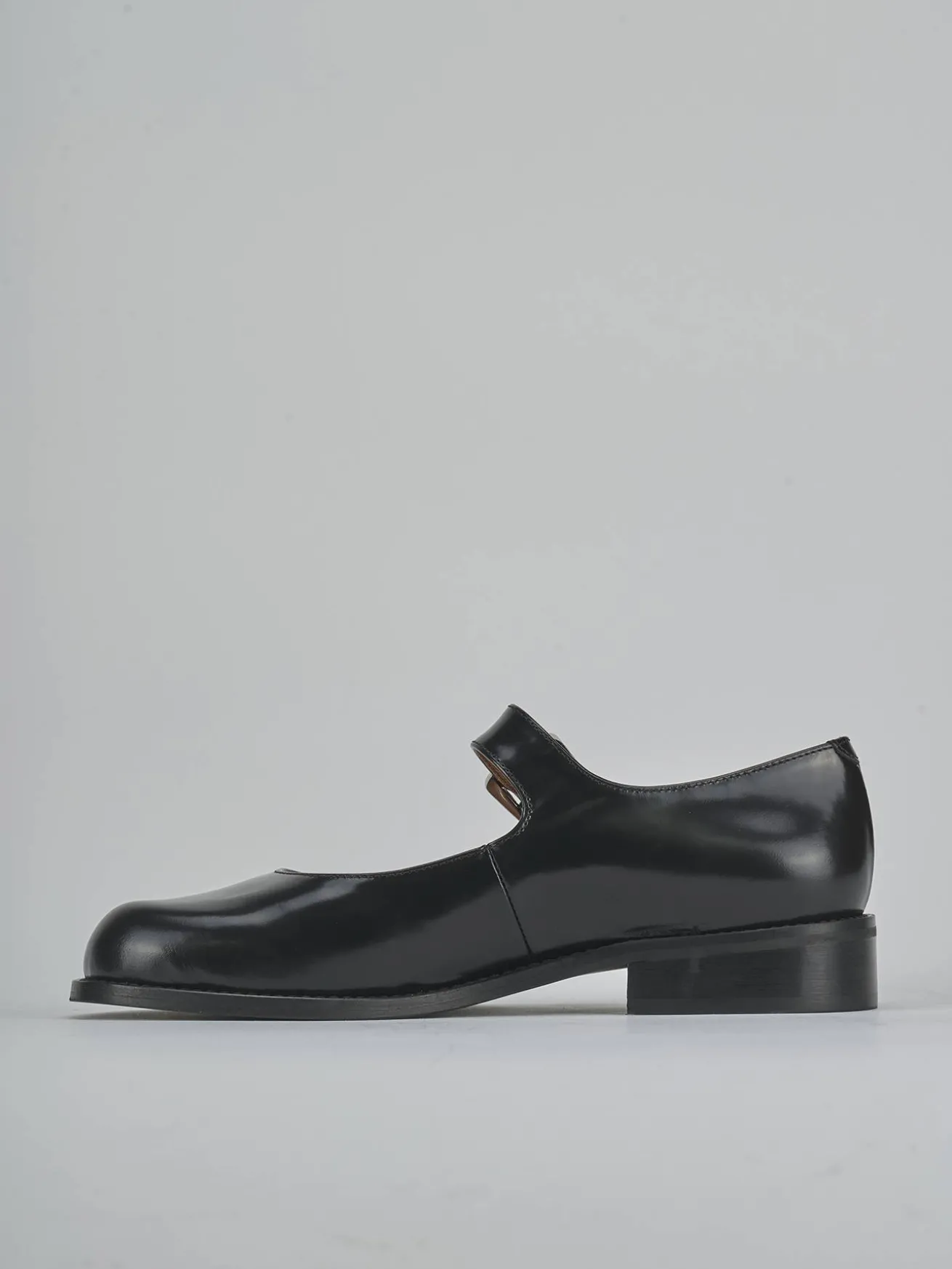 Ballerine tacco 2cm pelle nero