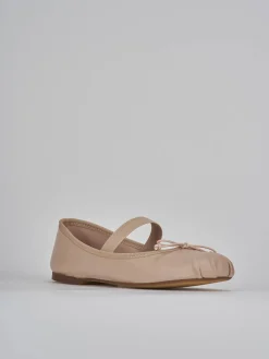 Ballerine tacco 1cm pelle rosa