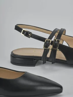 Ballerine tacco 2cm pelle nero