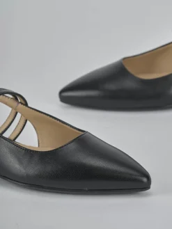 Ballerine tacco 2cm pelle nero