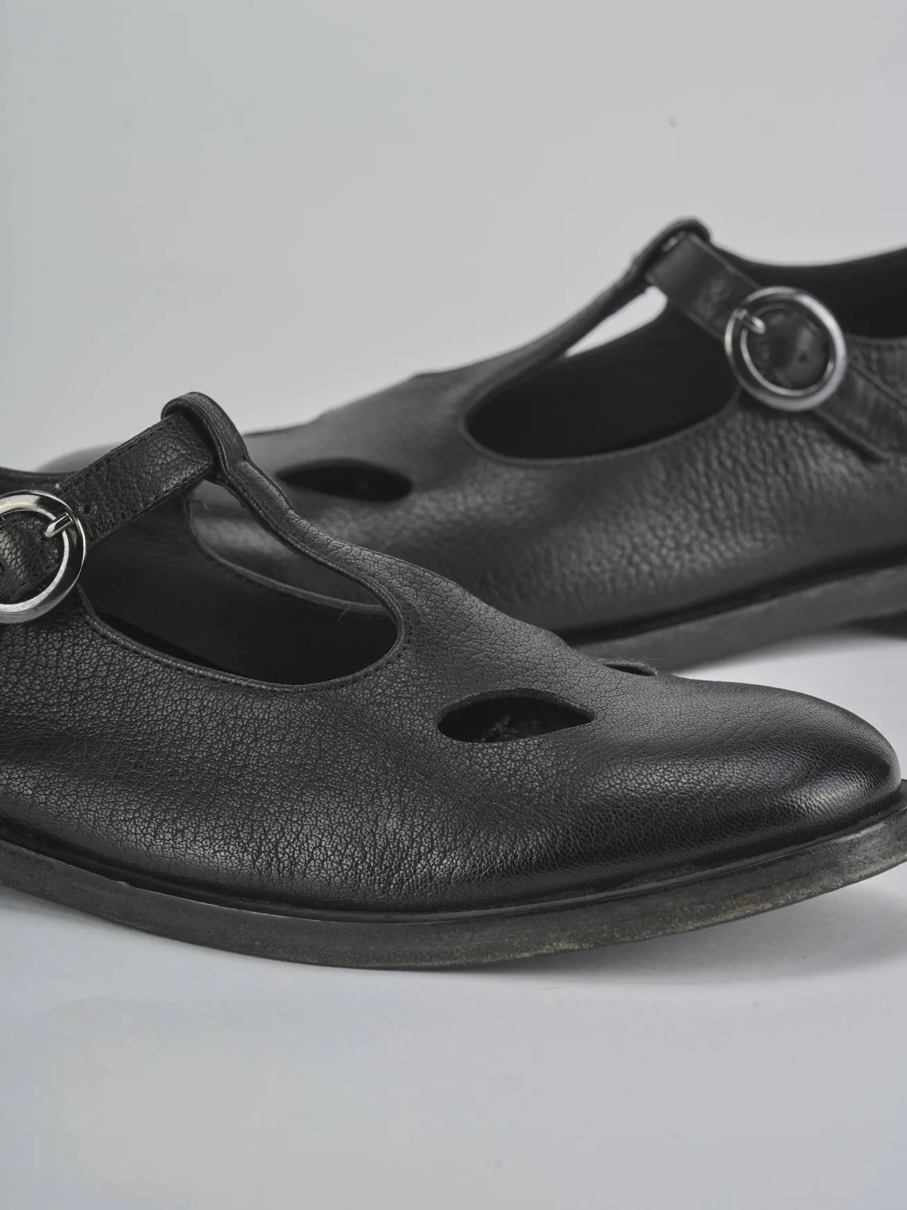 Ballerine tacco 1cm pelle nero