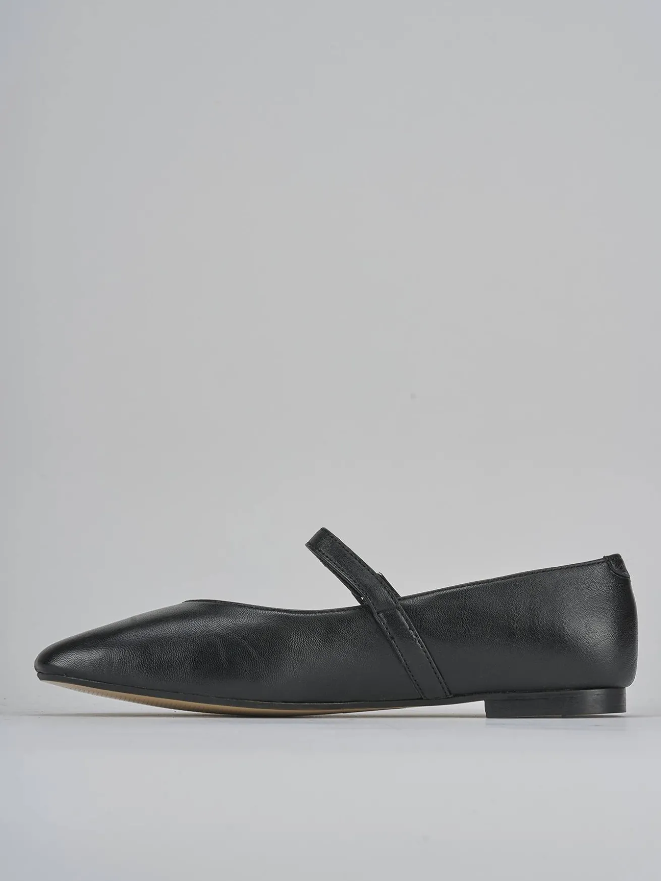 Ballerine tacco 1cm pelle nero