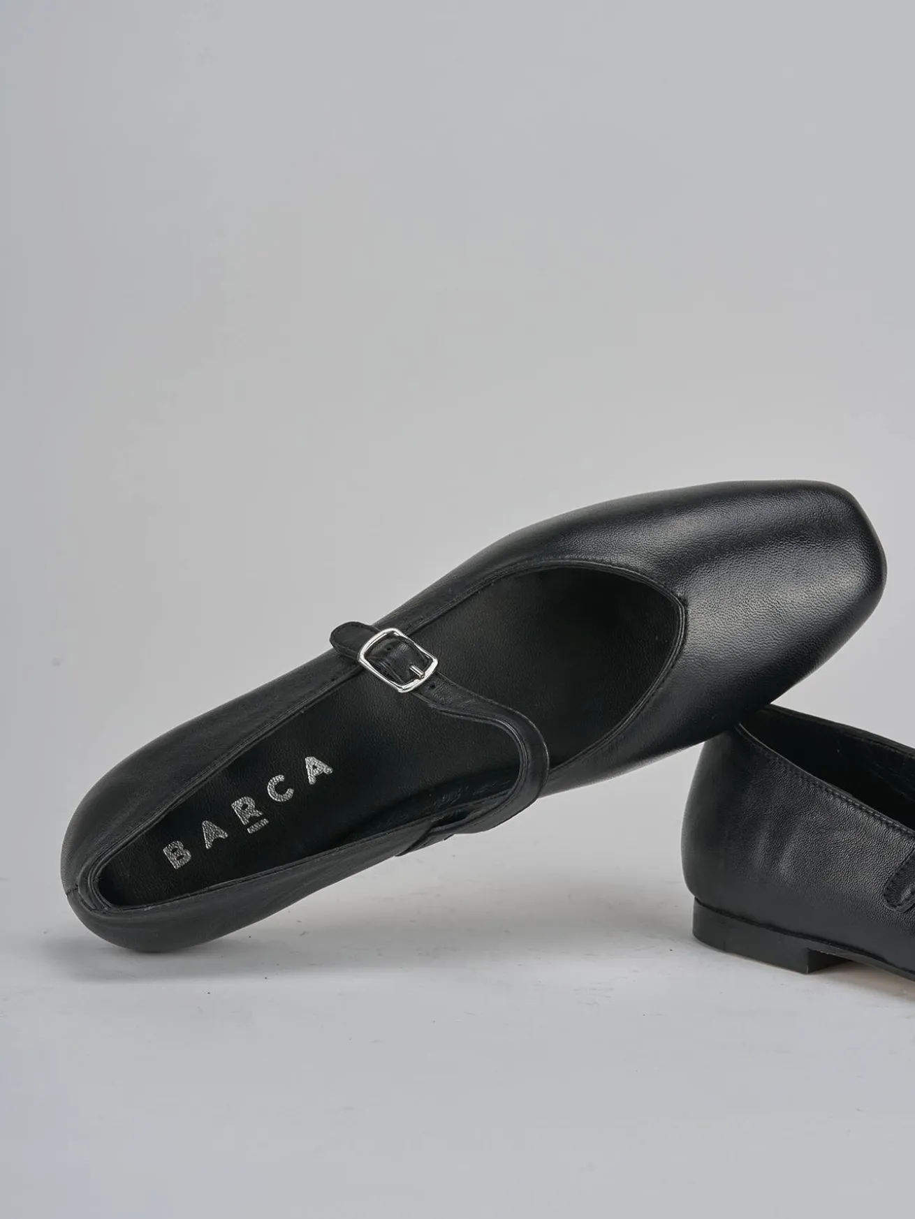 Ballerine tacco 1cm pelle nero