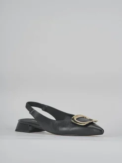 Ballerine tacco 1cm pelle nero