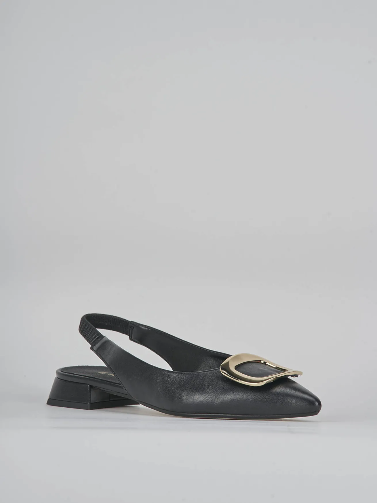 Ballerine tacco 1cm pelle nero