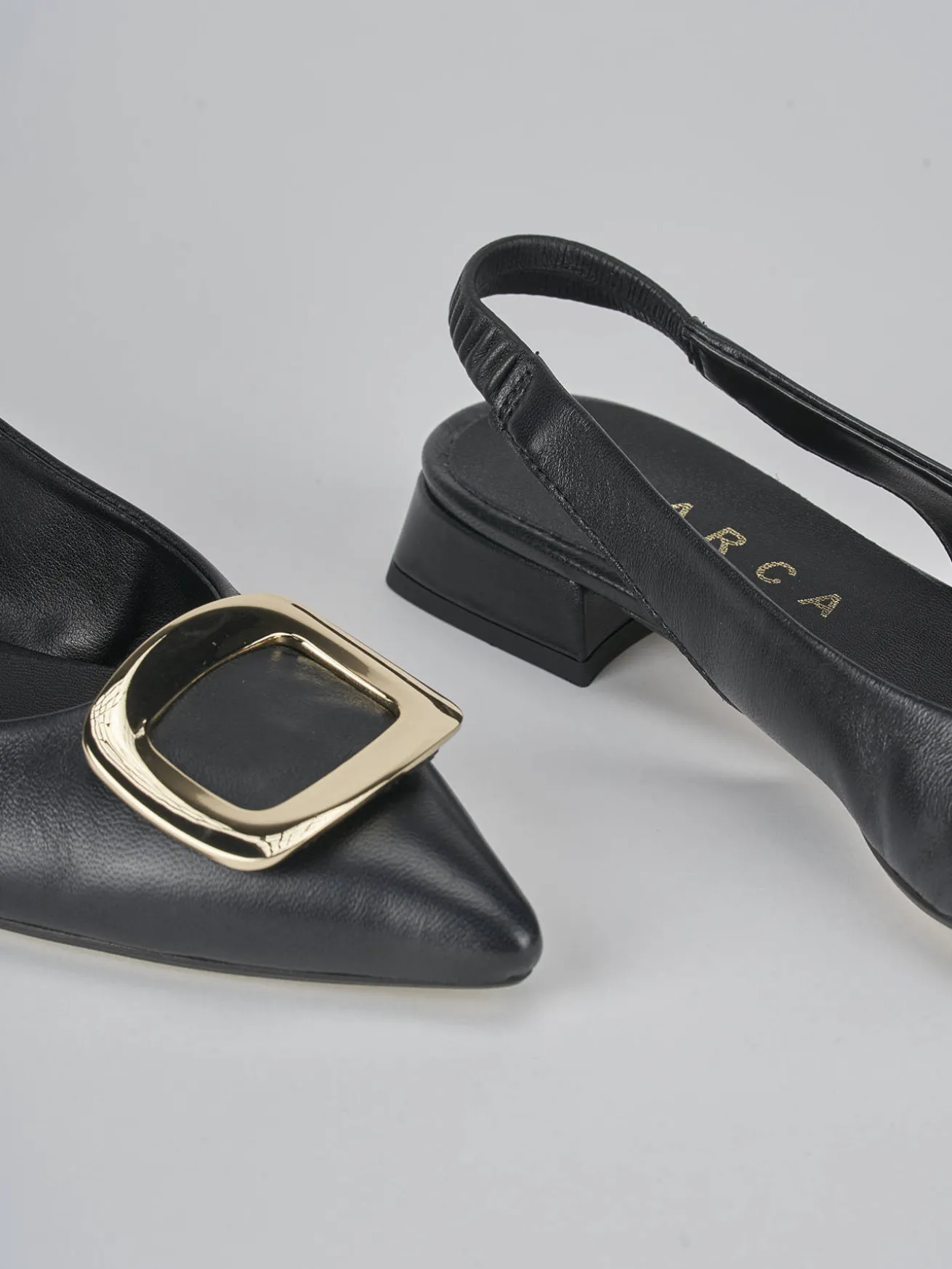 Ballerine tacco 1cm pelle nero