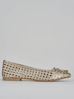 Ballerine tacco 1cm pelle oro