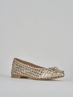 Ballerine tacco 1cm pelle oro