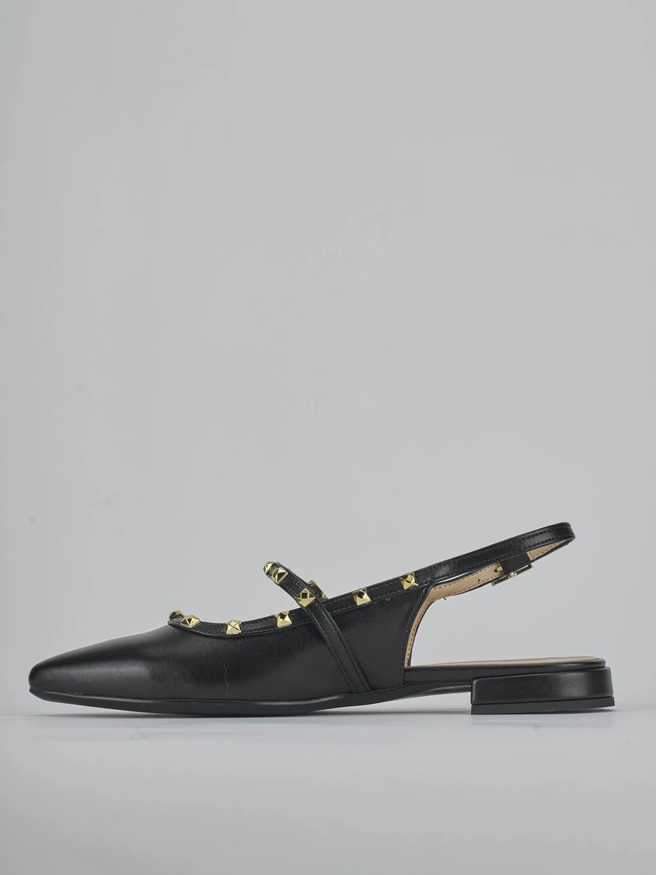 Ballerine tacco 1cm pelle nero