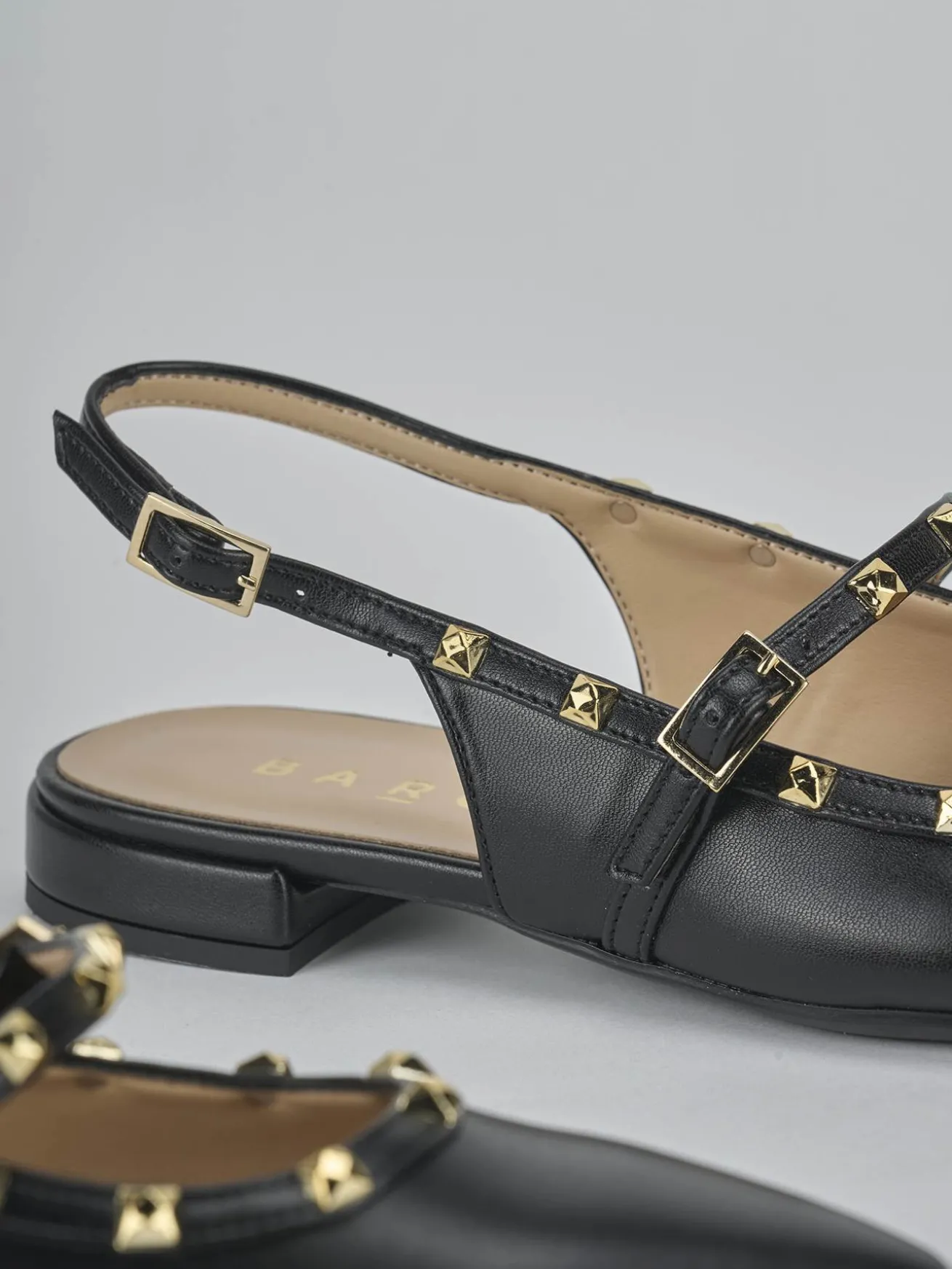 Ballerine tacco 1cm pelle nero