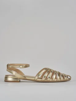 Ballerine tacco 1cm pelle oro