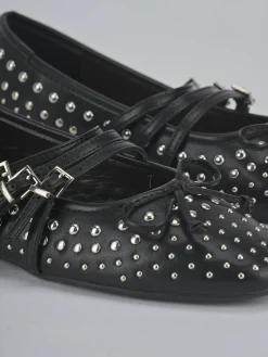 Ballerine tacco 1cm pelle nero