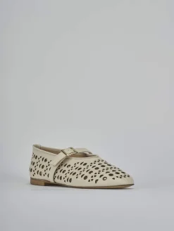 Ballerine tacco 1cm pelle beige