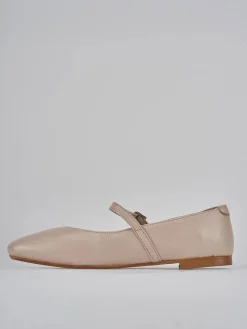 Ballerine tacco 1cm pelle beige
