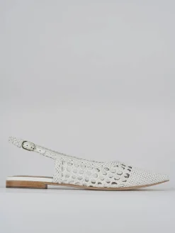 Ballerine tacco 1cm pelle bianco