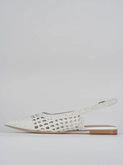 Ballerine tacco 1cm pelle bianco