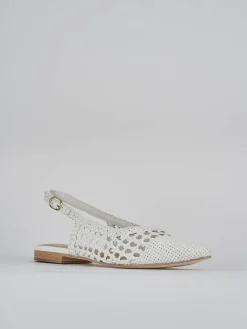 Ballerine tacco 1cm pelle bianco