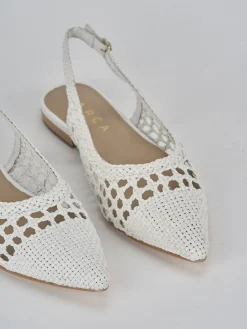 Ballerine tacco 1cm pelle bianco