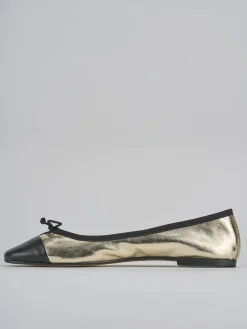 Ballerine tacco 1cm pelle oro