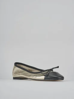 Ballerine tacco 1cm pelle oro