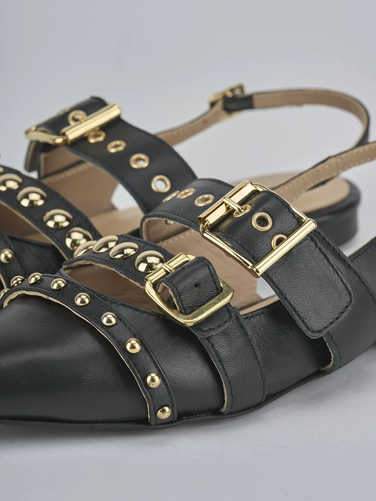 Ballerine tacco 1cm pelle nero