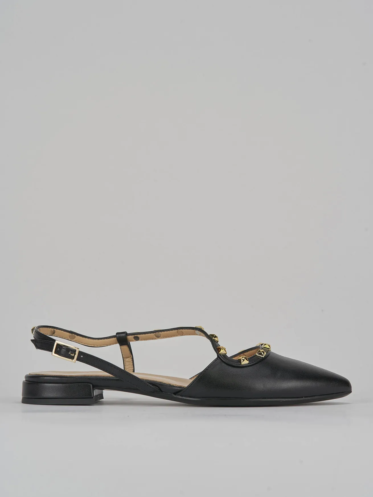 Ballerine tacco 1cm pelle nero