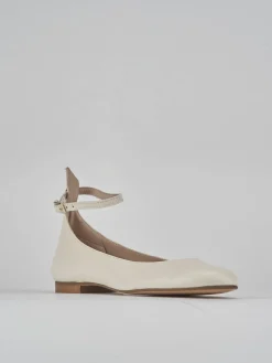 Ballerine tacco 1cm pelle bianco