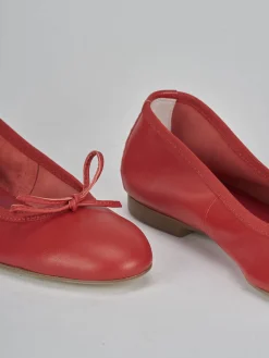 Ballerine tacco 1cm pelle rosso